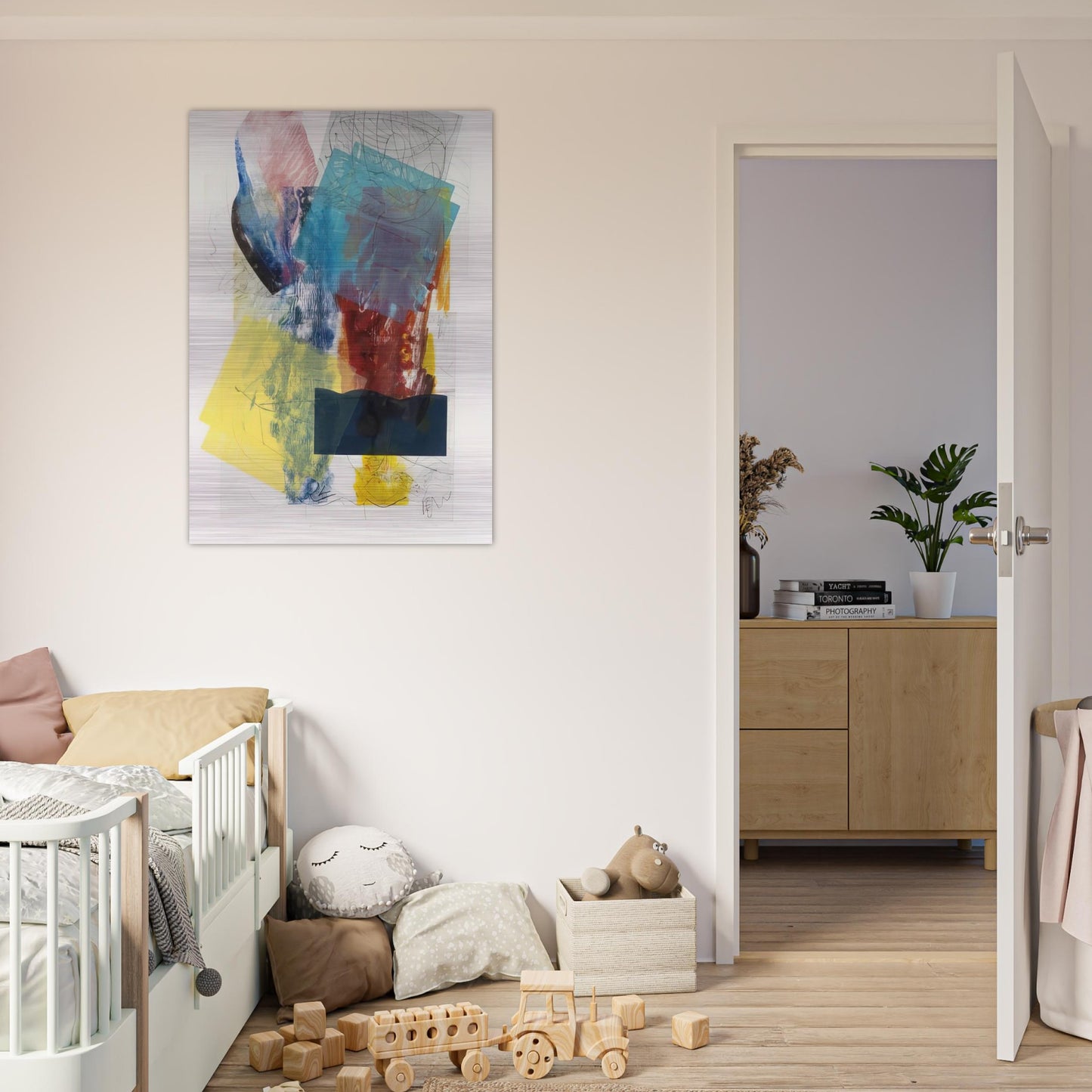 Aviation 3 - Sam Gilliam Brushed Aluminum Print - 70x100 cm / 28x40 inches | Sam Gilliam Aluminum Print | Sam Gilliam Prints