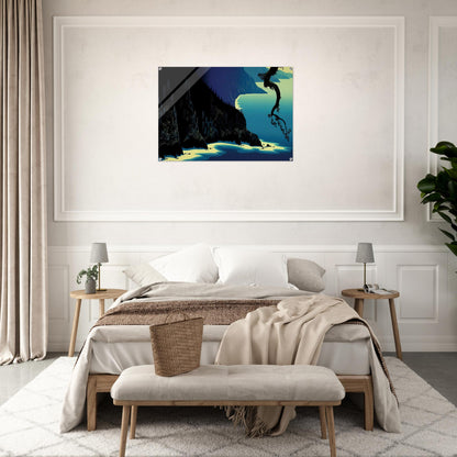 Big Sur - Eyvind Earle Acrylic Print - 70x100 cm / 28x40″ inches