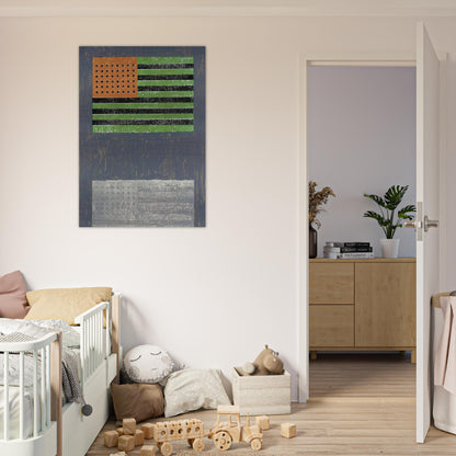 FLAGS ULAE 42 - Jasper Johns Brushed Aluminum Print - 70x100 cm / 28x40 inches | Jasper Johns Aluminum Print | Jasper Johns Prints
