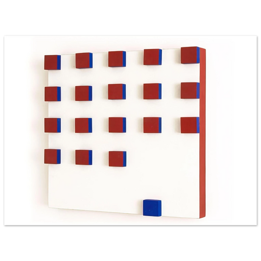 Lygia Pape - Relief in Red and Blue - 1956  75x100 cm / 30x40inches Fine Art Poster