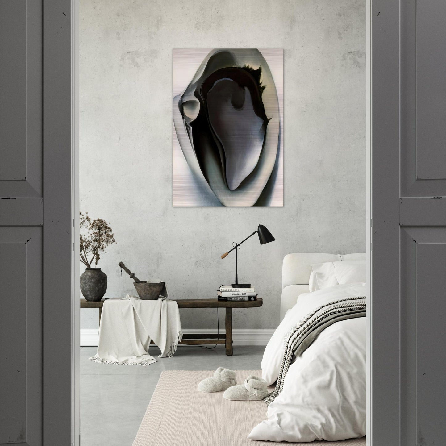 Clam and mussel - Georgia O'Keeffe Brushed Aluminum Print - 70x100 cm / 28x40 inches | Georgia O'Keeffe Aluminum Print | Georgia O'Keeffe Prints