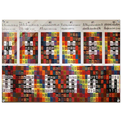 Twelve Events in a Dual Universe - 1978 - Alfred Jensen Acrylic Print - 70x100 cm / 28x40″ inches