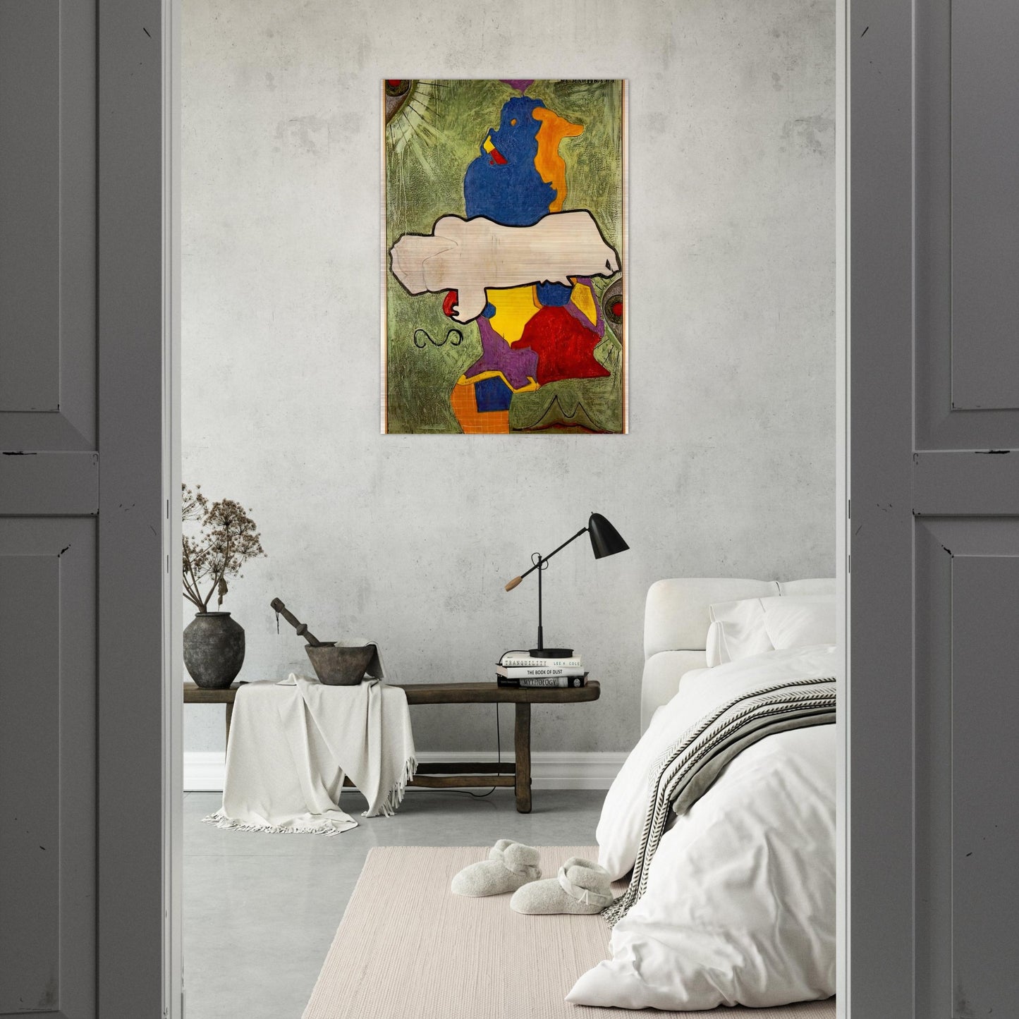 GREEN ANGEL - Jasper Johns Brushed Aluminum Print - 70x100 cm / 28x40 inches | Jasper Johns Aluminum Print | Jasper Johns Prints