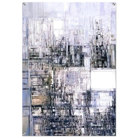 New Amsterdam II - 1970 - Maria Helena Vieira da Silva Acrylic Print - 70x100 cm / 28x40″ inches | Maria Helena Vieira da Silva Wall Art | Maria Helena Vieira da Silva Prints