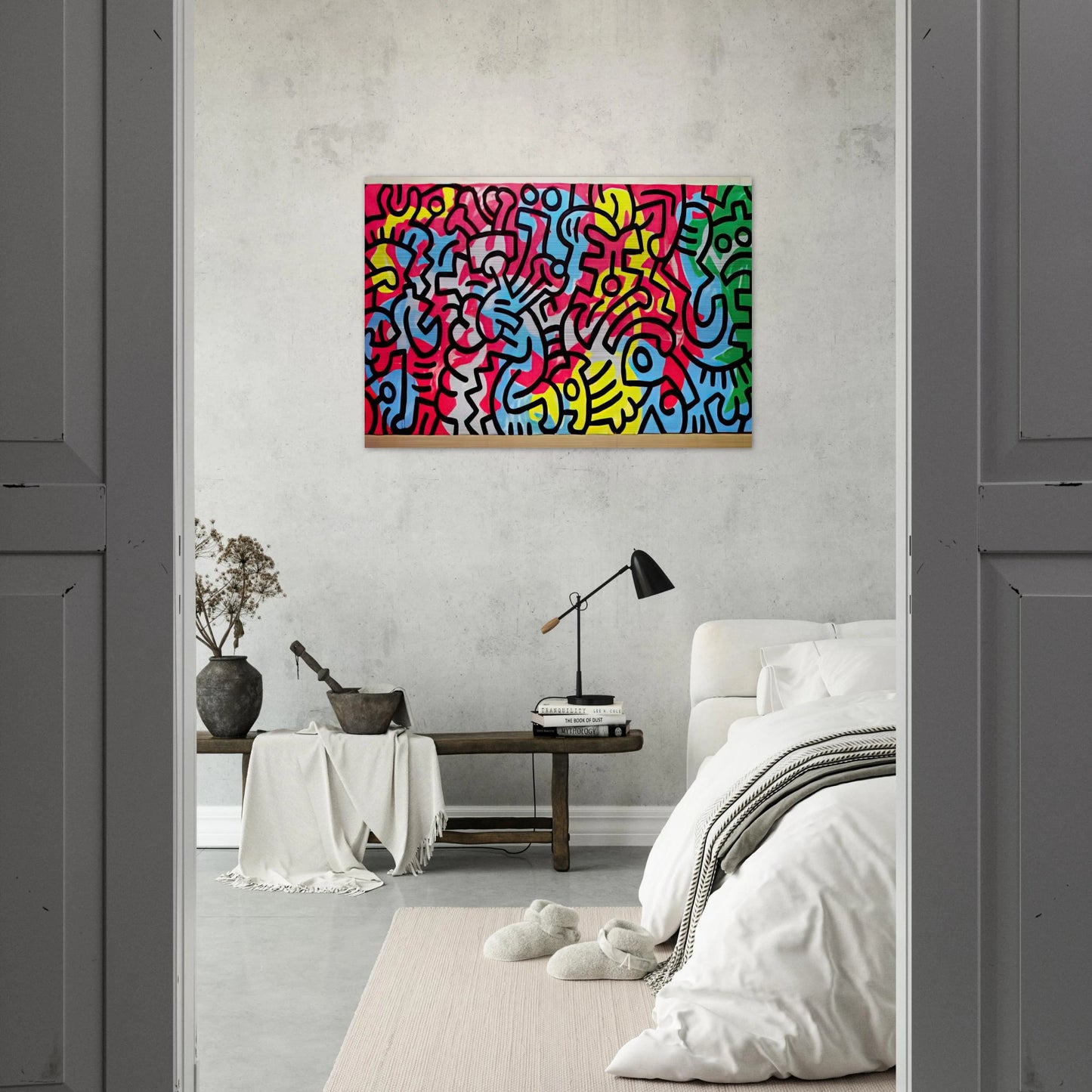 UNTITLED 1987 - Keith Haring Brushed Aluminum Print - 70x100 cm / 28x40 inches | Keith Haring Aluminum Print | Keith Haring Prints