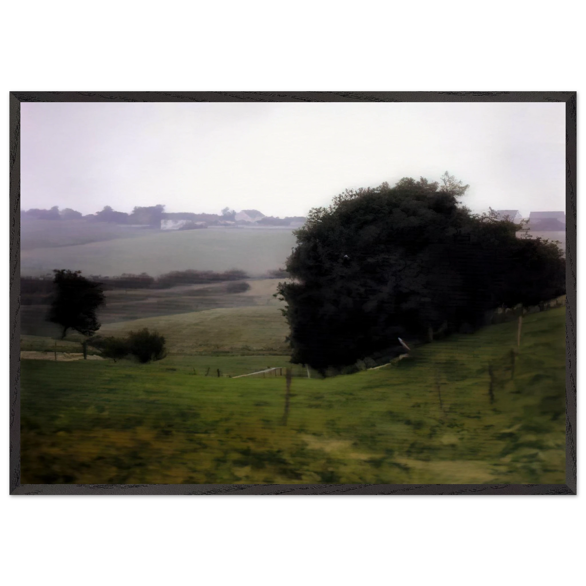 MEADOWLAND - Gerhard Richter 70x100 cm / 28x40 inches Framed Art Print – Black Wooden Frame