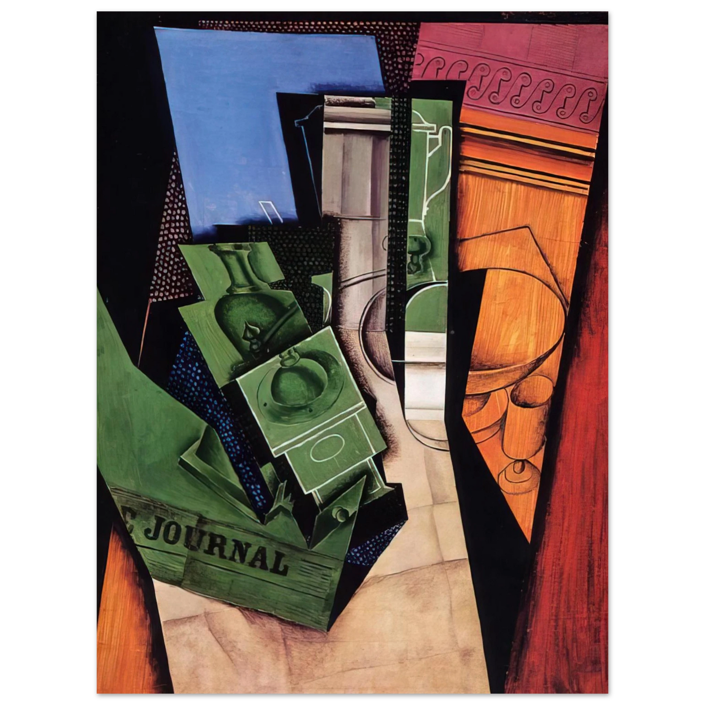Juan Gris - BREAKFAST 1915  75x100 cm / 30x40inches Fine Art Poster