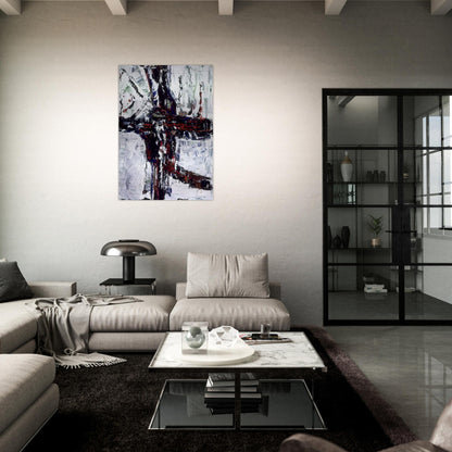 Chemin d hiver - Jean-Paul Riopelle Brushed Aluminum Print - 70x100 cm / 28x40 inches | Jean-Paul Riopelle Aluminum Print | Jean-Paul Riopelle Prints