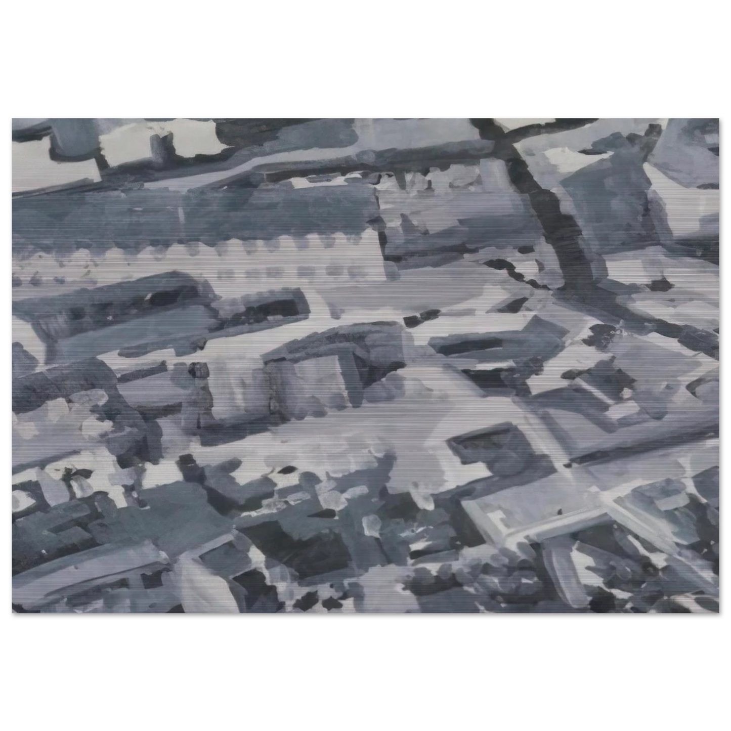 TOWNSCAPE M3 1968 - Gerhard Richter Brushed Aluminum Print - 70x100 cm / 28x40 inches | Gerhard Richter Aluminum Print | Gerhard Richter Prints