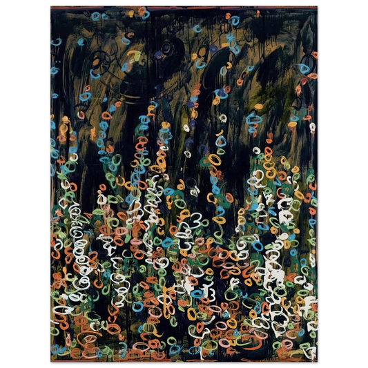 Mario Schifano - Sognato acquarello e dipinto a smalto - 1984  75x100 cm / 30x40inches Fine Art Poster