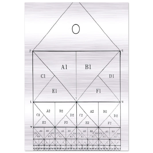SCHEME - MC Escher Brushed Aluminum Print - 70x100 cm / 28x40 inches | MC Escher Aluminum Print | MC Escher Prints