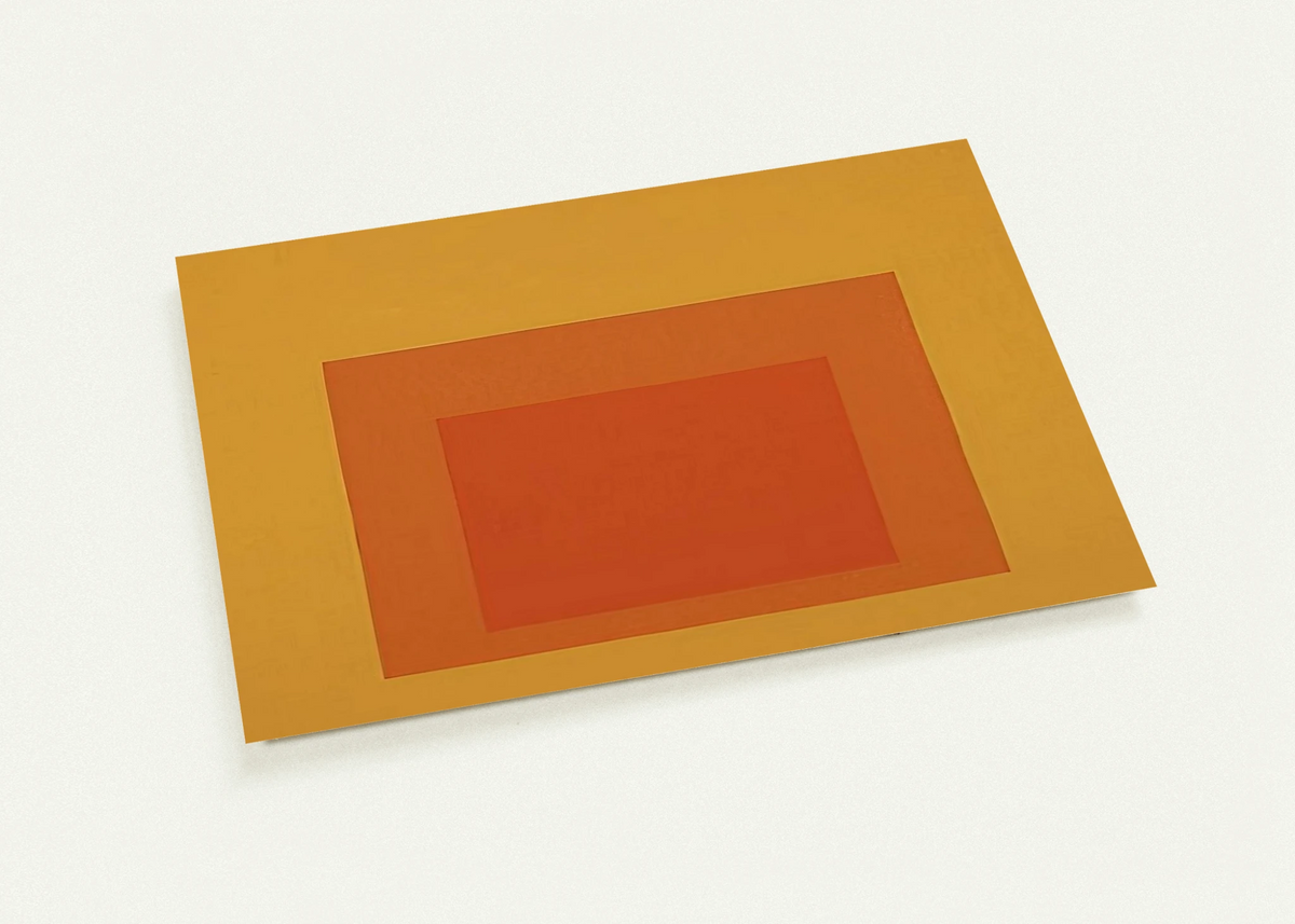 HOMAGE TO THE SQUARE 1967 By Josef Albers Pack of 10 Post Cards | Josef Albers Post Cards | A6 (10.5 x 14.8 cm) - 4.1 x 5.8 inches