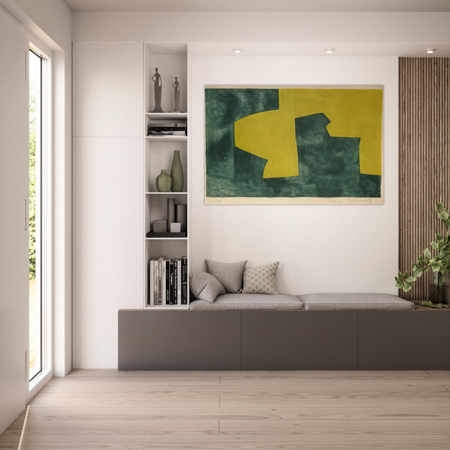 Composition verte et jaune - 1966 - Serge Poliakoff Art Prints - 100x150 cm / 40x60″ inches | Serge Poliakoff Poster | Serge Poliakoff Prints