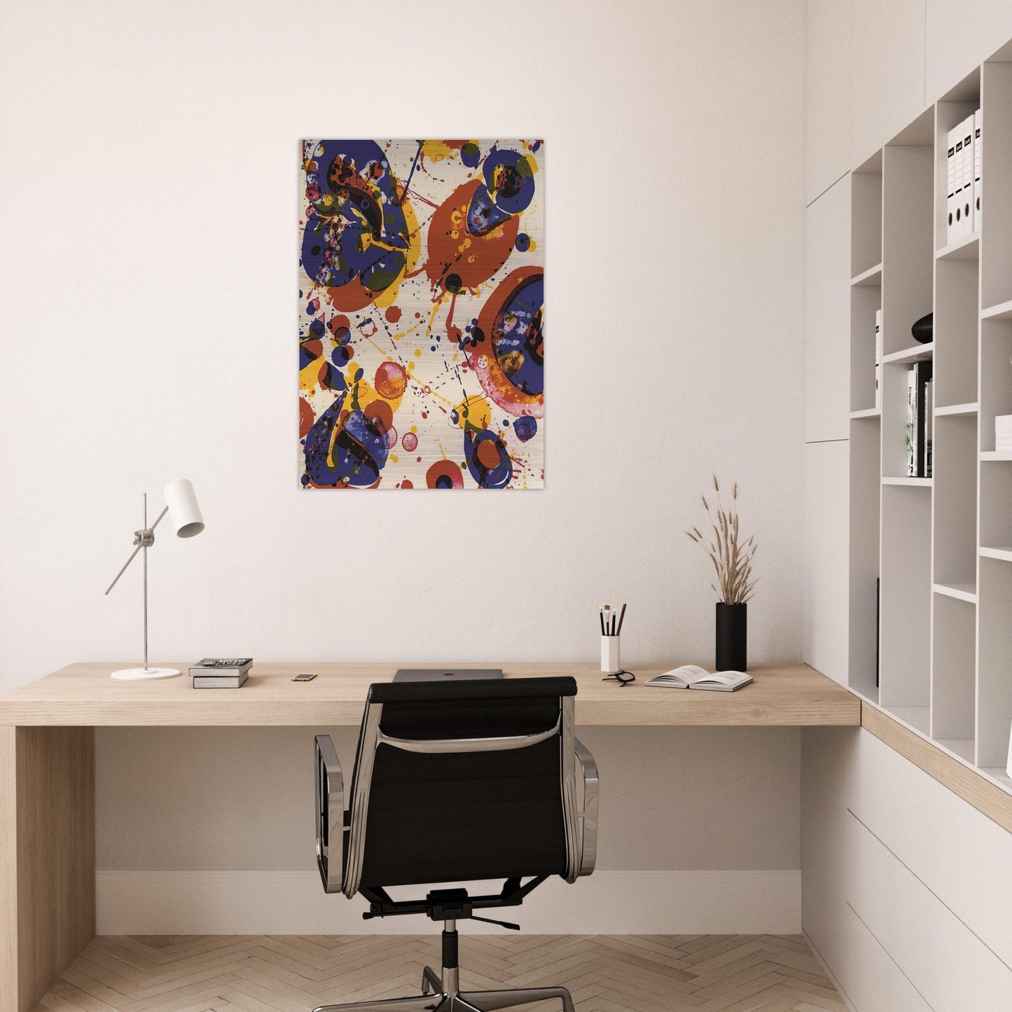 Untitled  from Pasadena Box   Lembark L58  - Sam Francis Brushed Aluminum Print - 70x100 cm / 28x40 inches | Sam Francis Aluminum Print | Sam Francis Prints