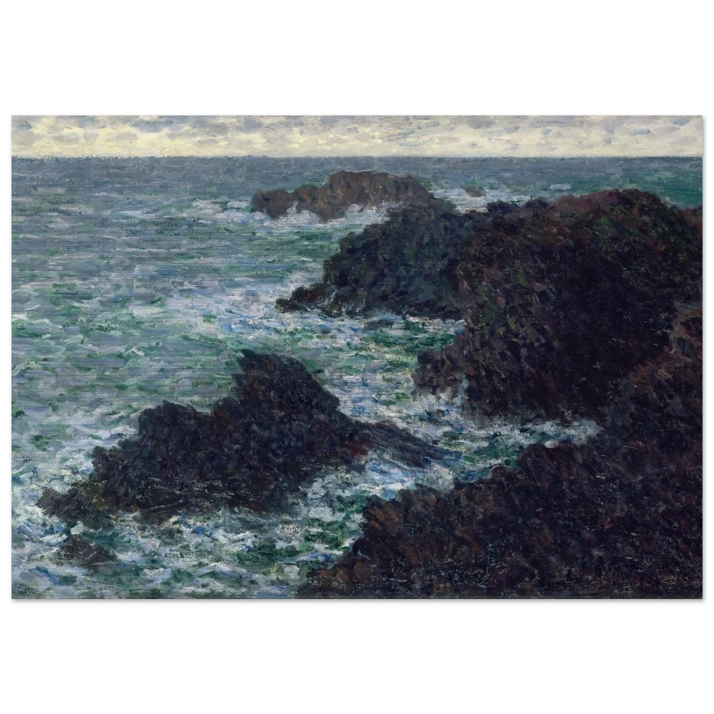 The Cote Sauvate - claude monet Brushed Aluminum Print - 70x100 cm / 28x40 inches | claude monet Aluminum Print | claude monet Prints