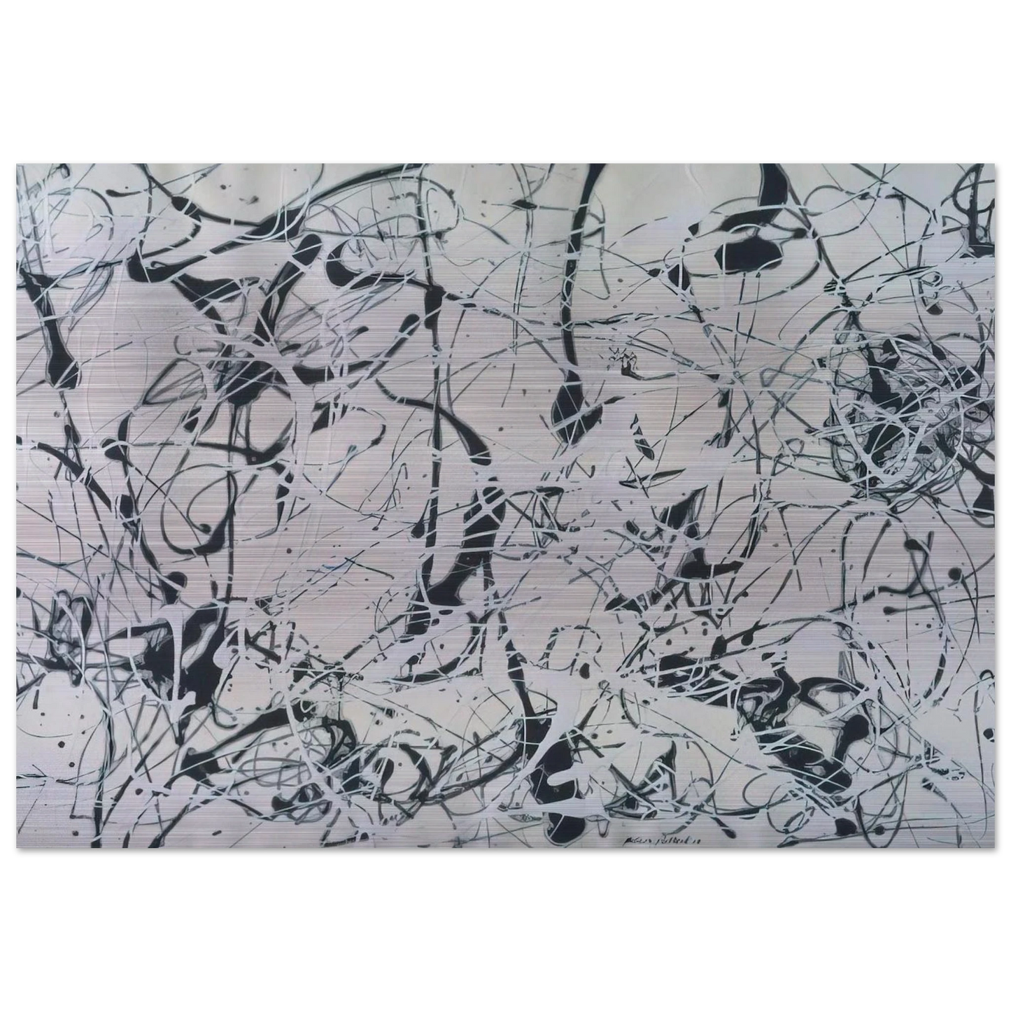 NUMBER 23 - Jackson Pollock Brushed Aluminum Print - 70x100 cm / 28x40 inches | Jackson Pollock Aluminum Print | Jackson Pollock Prints