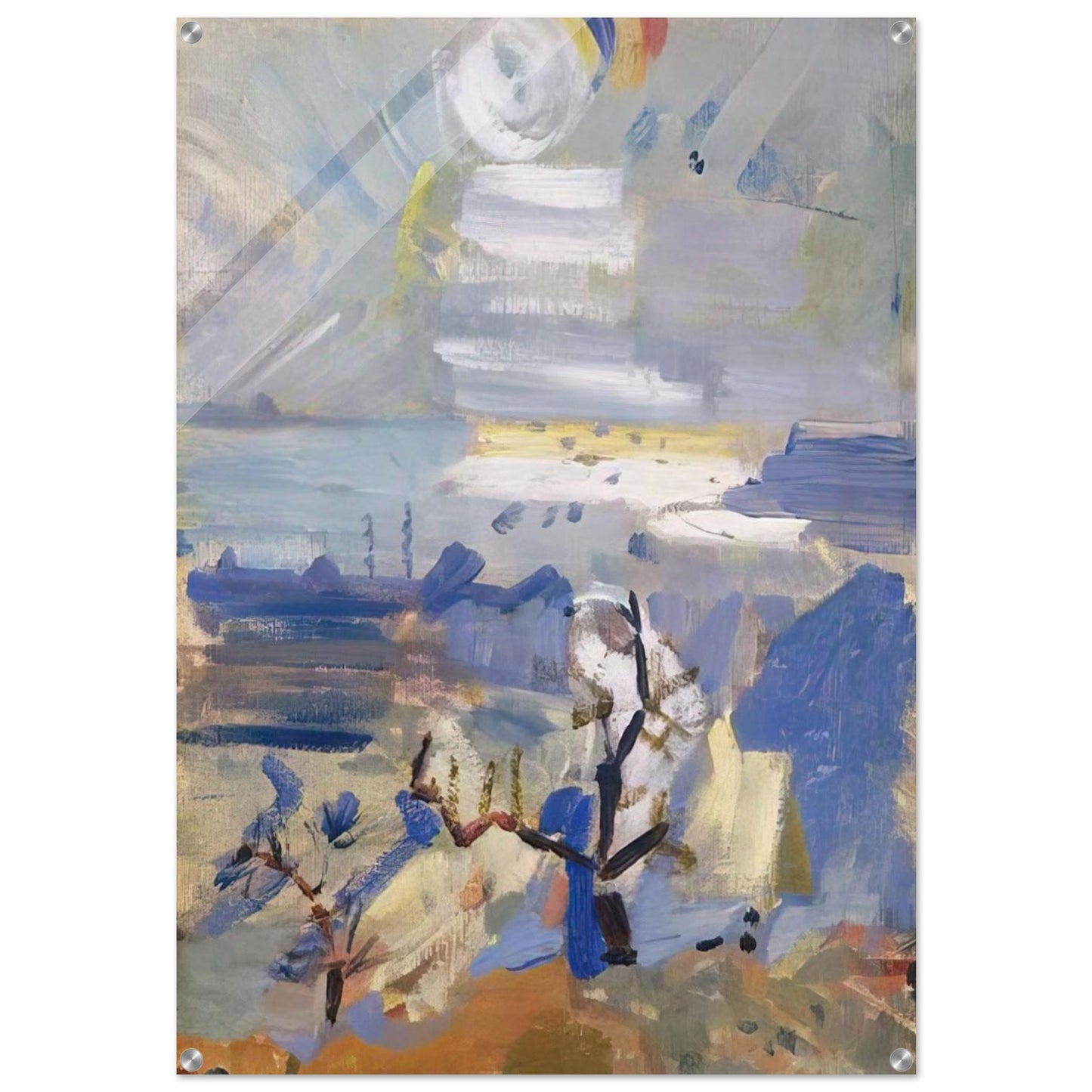 Weehawken Sequence, No. 30 - 1916 - John Marin Acrylic Print - 70x100 cm / 28x40″ inches | John Marin Wall Art | John Marin Prints
