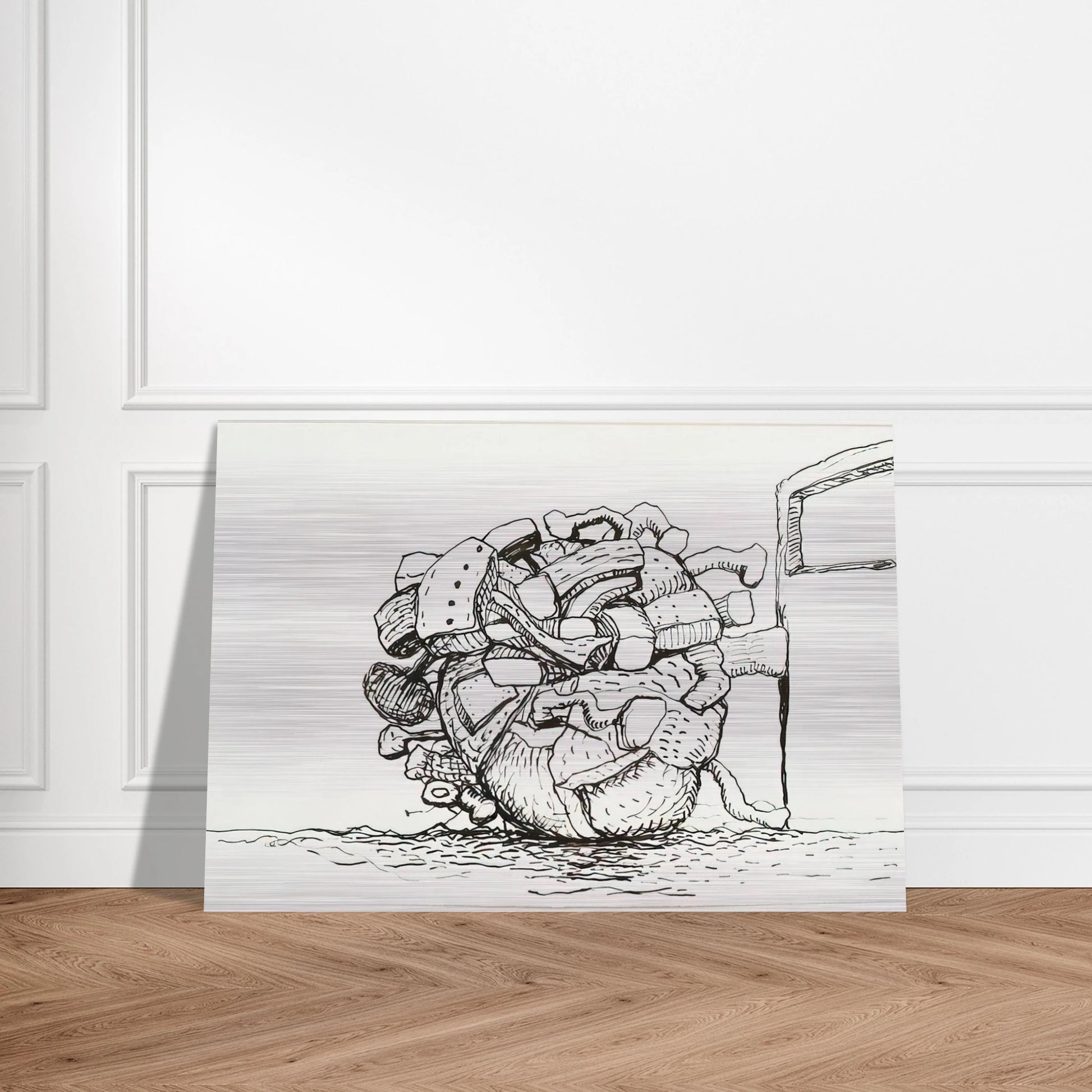 UNTITLED 1 - Philip Guston Brushed Aluminum Print - 70x100 cm / 28x40 inches | Philip Guston Aluminum Print | Philip Guston Prints