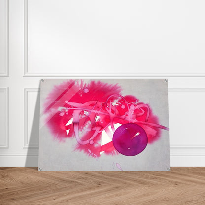 UNTITLED PURPLE CIRCLE - Luis Feito Acrylic Print - 70x100 cm / 28x40″ inches