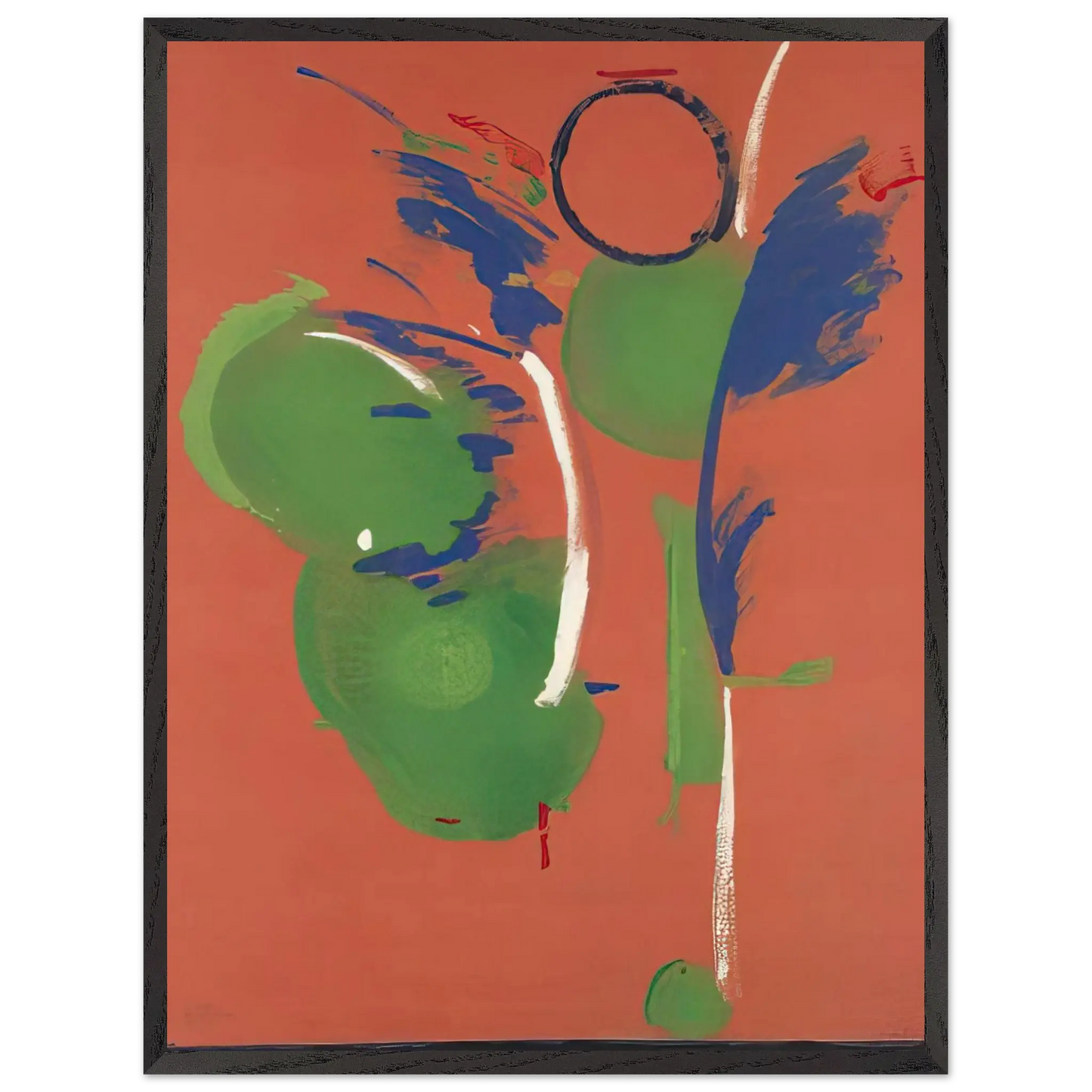 Helen Frankenthaler - Mary, Mary - 1987 Wall art - 20x25 cm / 8x10 Inches - Premium Wooden Framed Poster With Fine Art Paper - White frame