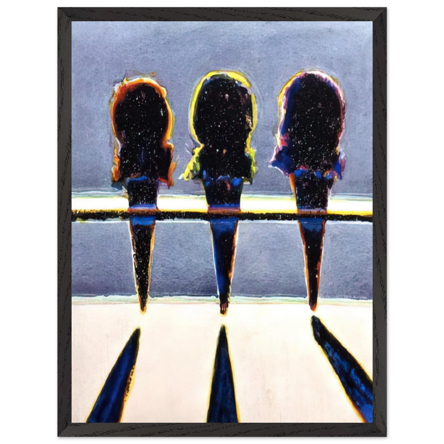 Wayne Thiebaud - Dark Cones - 1964 Wall Art - 21x29.7 cm / 8x12" - Premium Wooden Framed Poster With Fine Art Paper - Wood frame
