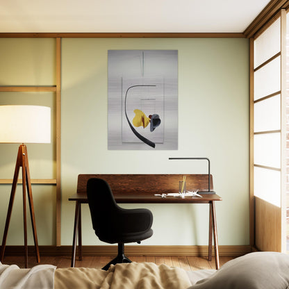 WHITE PANEL 1936 - Alexander Calder Brushed Aluminum Print - 70x100 cm / 28x40 inches | Alexander Calder Aluminum Print | Alexander Calder Prints