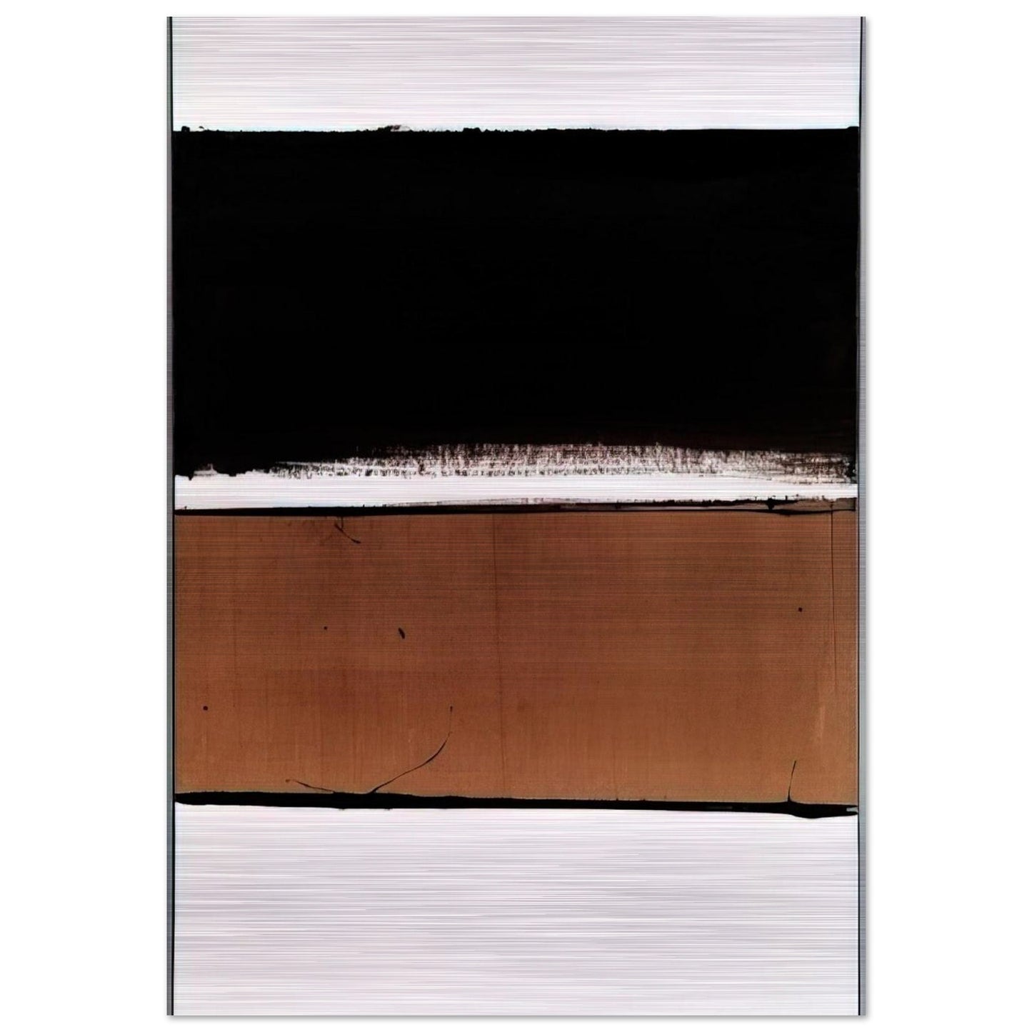 B-Walnut Stain - 1998 - Pierre Soulages Brushed Aluminum Print - 70x100 cm / 28x40 inches | Pierre Soulages Aluminum Print | Pierre Soulages Prints