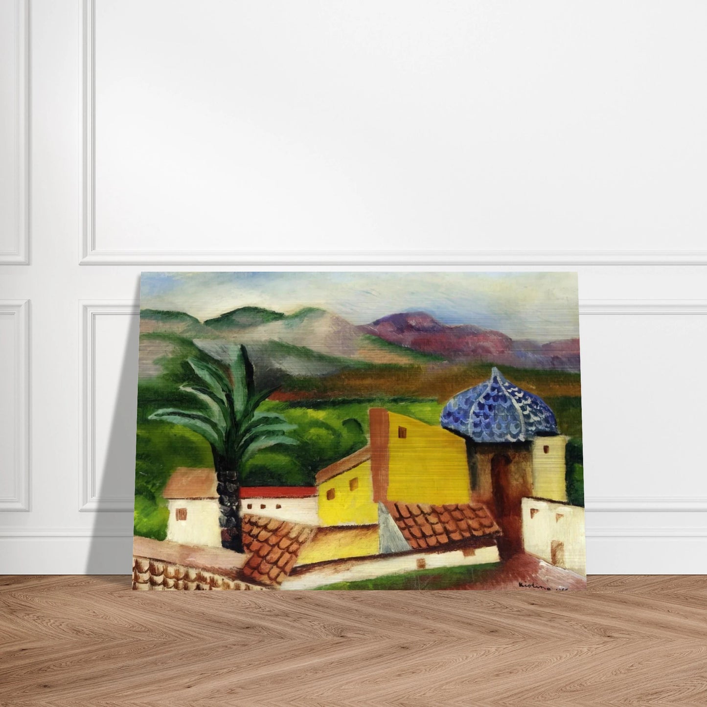 SAGUNTO 1916 - Moise Kisling Brushed Aluminum Print - 70x100 cm / 28x40 inches | Moise Kisling Aluminum Print | Moise Kisling Prints