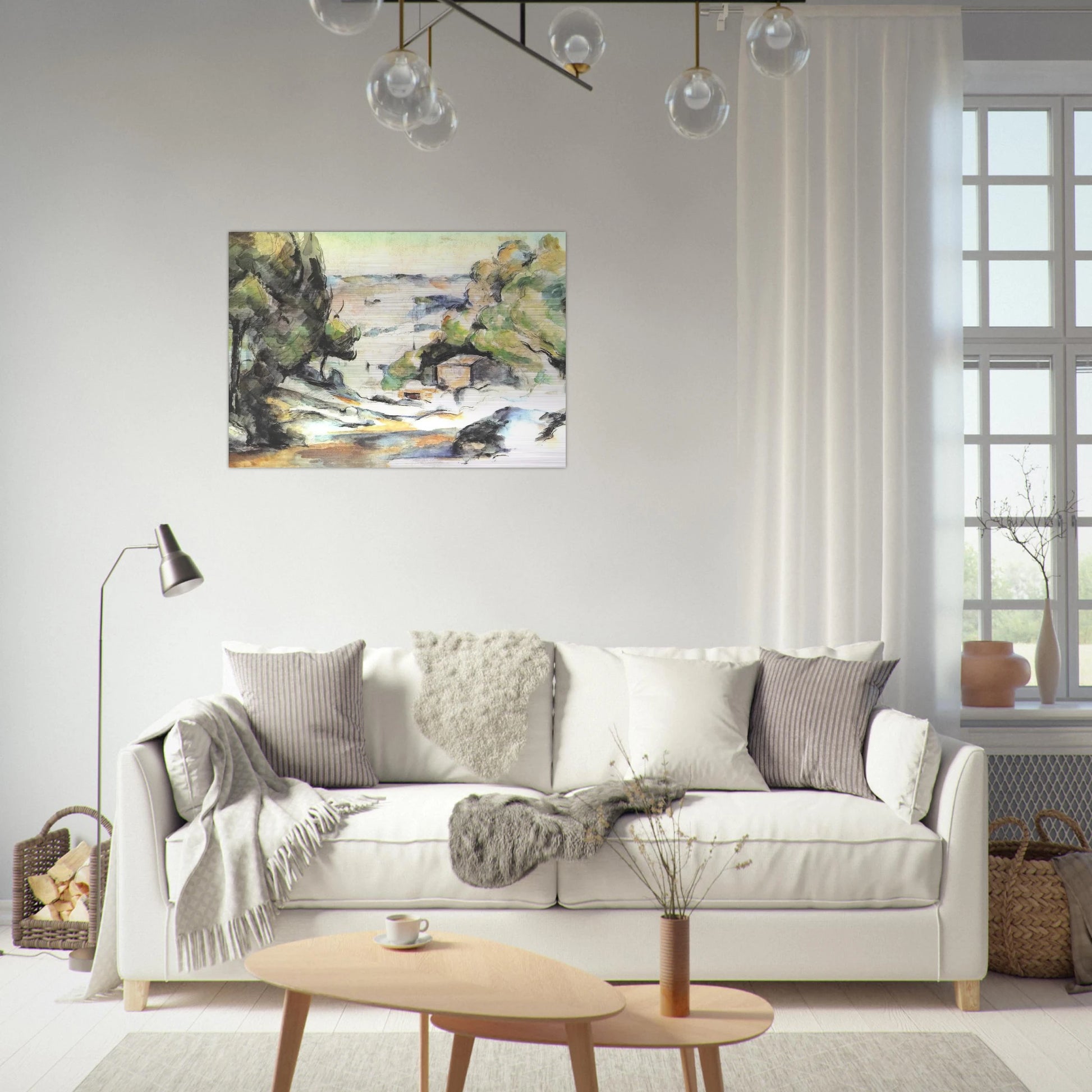 Landscape in the Provence - Paul Cézanne Brushed Aluminum Print - 70x100 cm / 28x40 inches | Paul Cézanne Aluminum Print | Paul Cézanne Prints