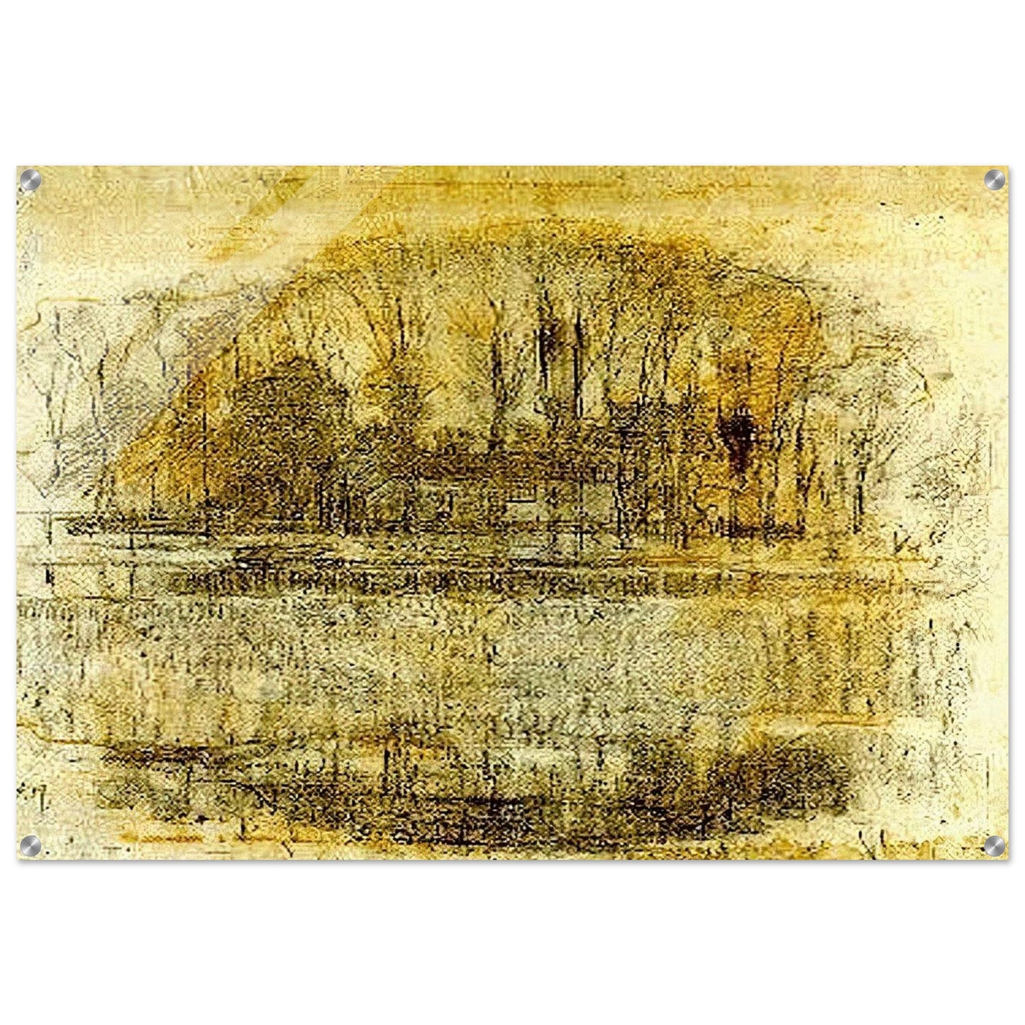 Geinrust Farm, Compositional Study - Piet Mondrian Acrylic Print - 70x100 cm / 28x40″ inches | Piet Mondrian Wall Art | Piet Mondrian Prints