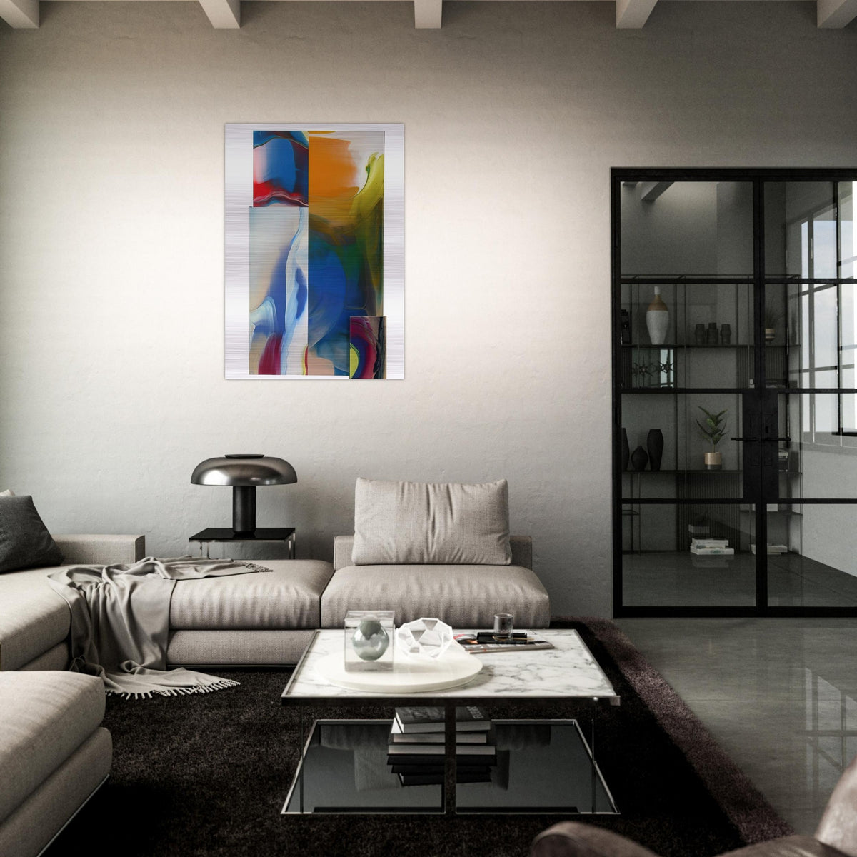 Lot and Square - Sam Gilliam Brushed Aluminum Print - 70x100 cm / 28x40 inches | Sam Gilliam Aluminum Print | Sam Gilliam Prints