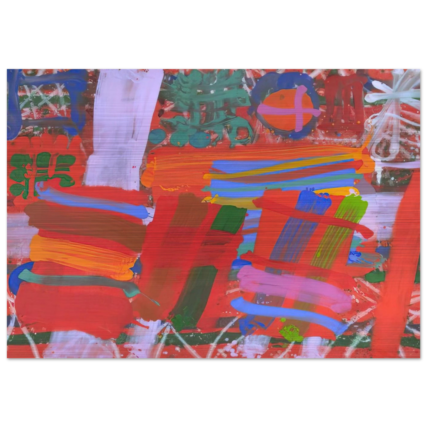 St. Germain - 1995 - Albert Irvin Brushed Aluminum Print - 70x100 cm / 28x40 inches | Albert Irvin Aluminum Print | Albert Irvin Prints