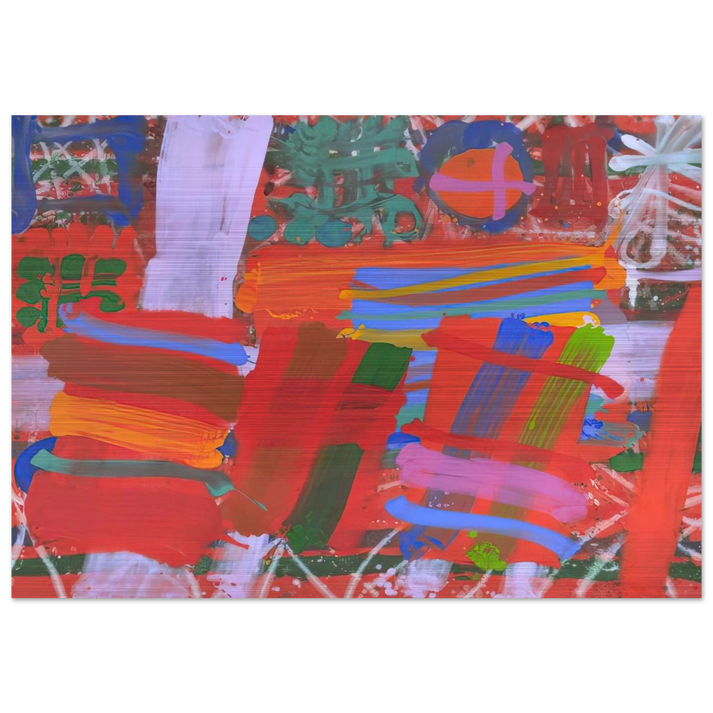 St. Germain - 1995 - Albert Irvin Brushed Aluminum Print - 70x100 cm / 28x40 inches | Albert Irvin Aluminum Print | Albert Irvin Prints