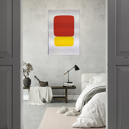 Red over Yellow from Suite of Twenty-Seven Color Lithographs - Ellsworth Kelly Brushed Aluminum Print - 70x100 cm / 28x40 inches | Ellsworth Kelly Aluminum Print | Ellsworth Kelly Prints