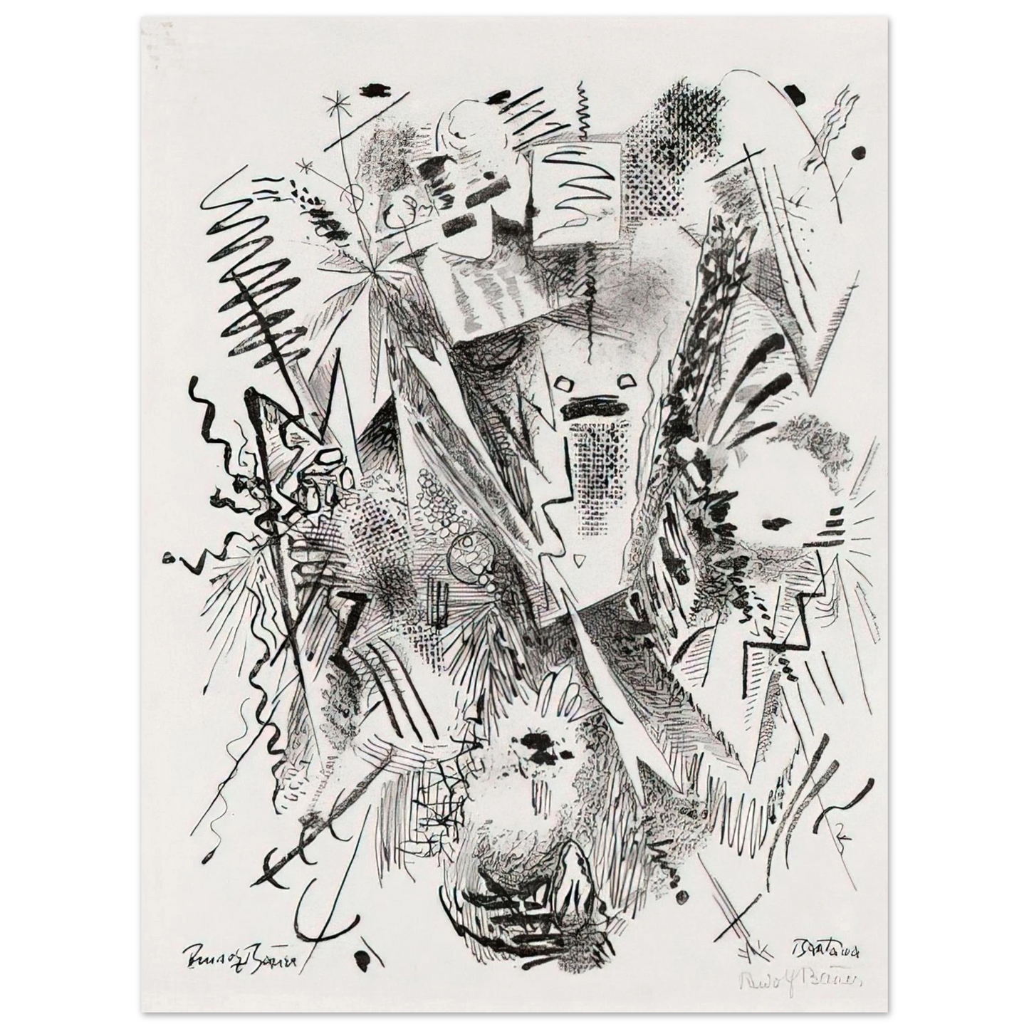 Rudolf Bauer - BANTAMA 1921  75x100 cm / 30x40inches Fine Art Poster