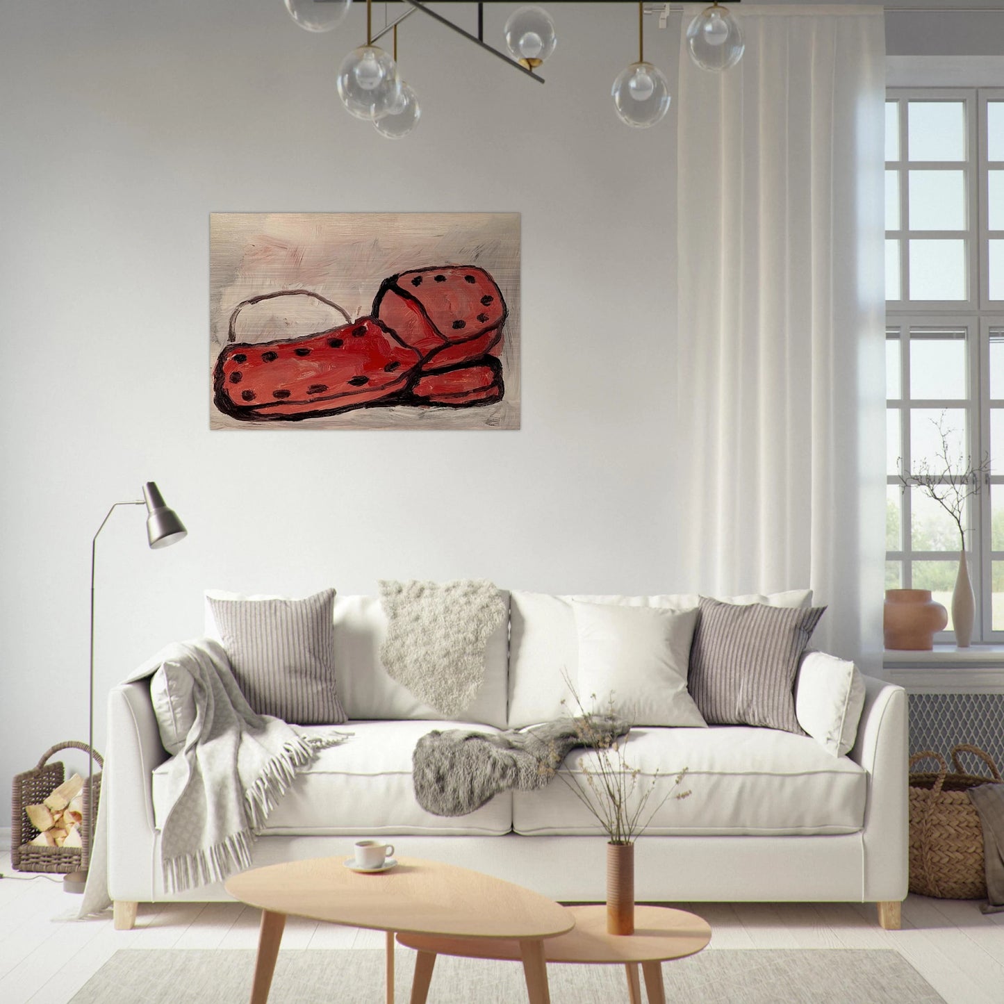 SHOES 1968 - Philip Guston Brushed Aluminum Print - 70x100 cm / 28x40 inches | Philip Guston Aluminum Print | Philip Guston Prints