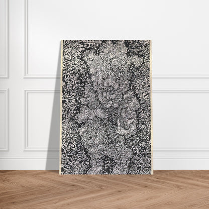 FIGURE WITH HAT IN A LANDSCAPE 1960 - Jean Dubuffet Brushed Aluminum Print - 70x100 cm / 28x40 inches | Jean Dubuffet Aluminum Print | Jean Dubuffet Prints