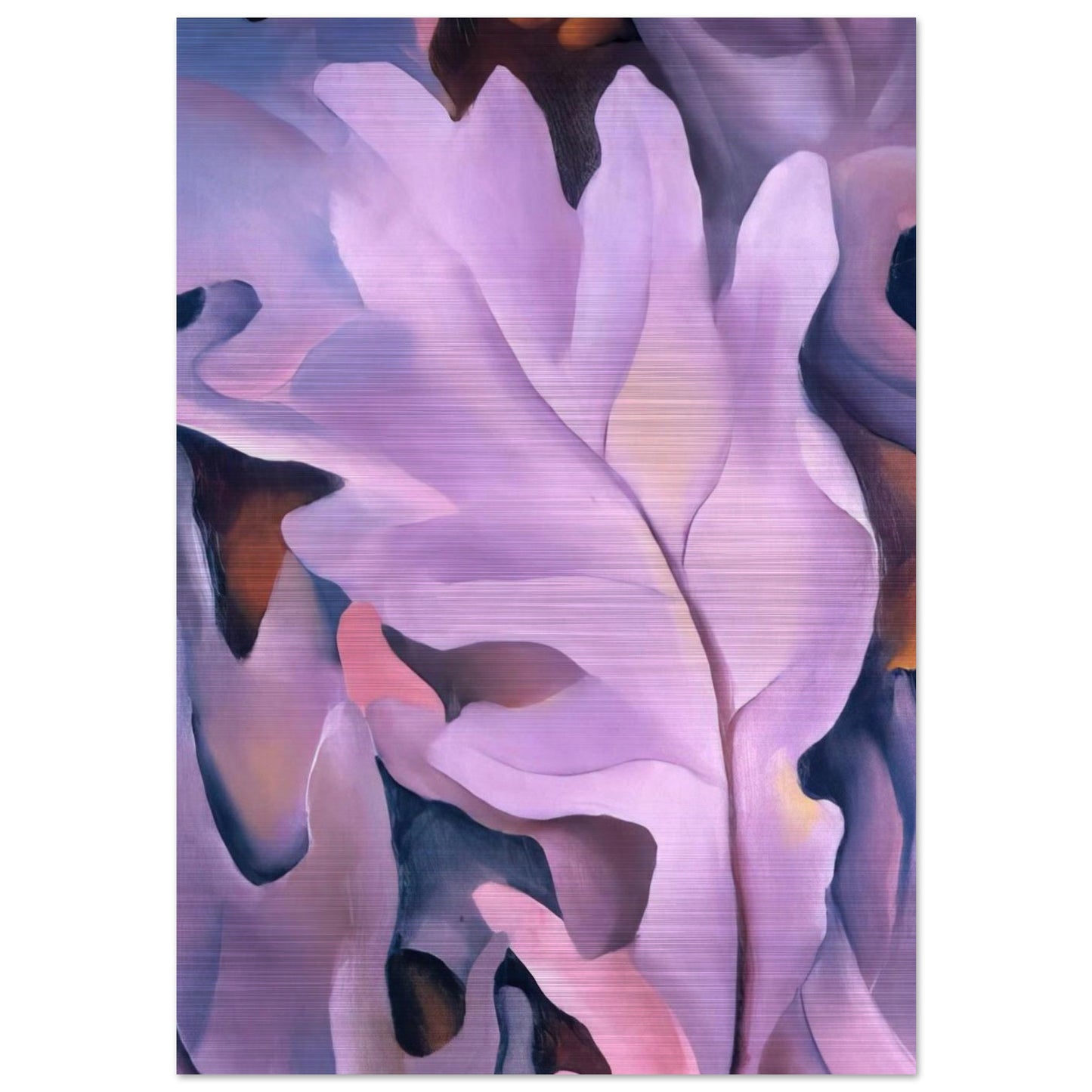 Purple Leaves - Georgia O'Keeffe Brushed Aluminum Print - 70x100 cm / 28x40 inches | Georgia O'Keeffe Aluminum Print | Georgia O'Keeffe Prints