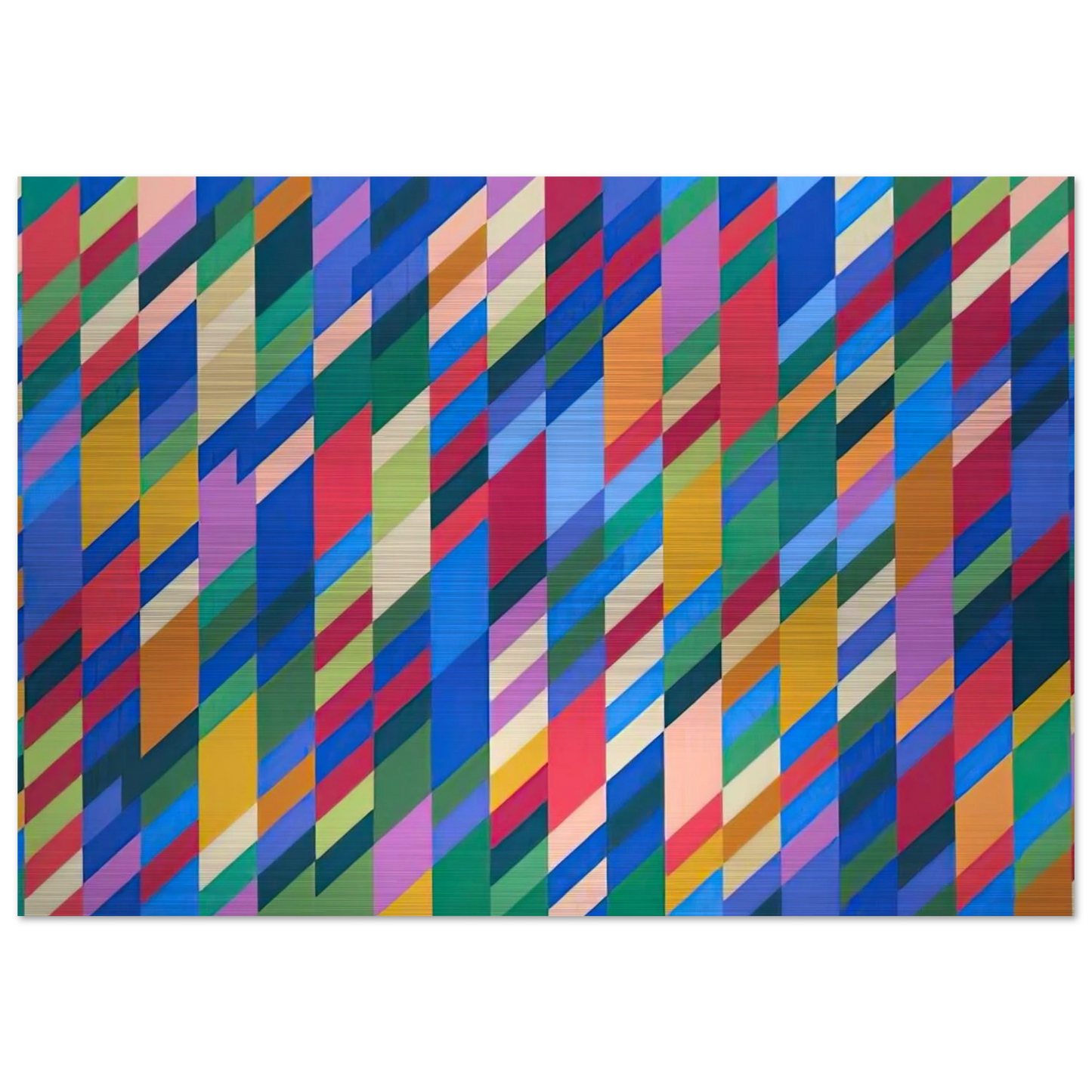 NATARAJA 1993 - Bridget Riley Brushed Aluminum Print - 70x100 cm / 28x40 inches | Bridget Riley Aluminum Print | Bridget Riley Prints