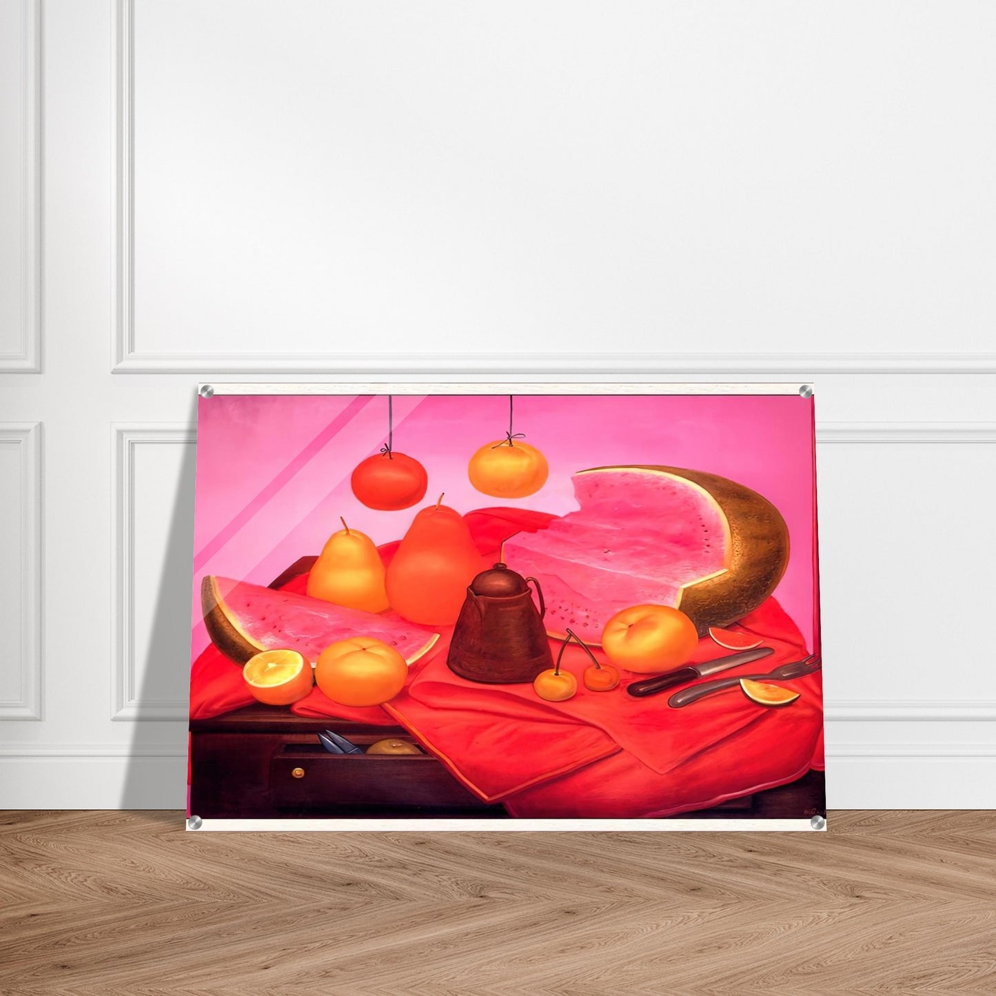STILL LIFE WITH WATERMELON 1 - Fernando Botero Acrylic Print - 70x100 cm / 28x40″ inches