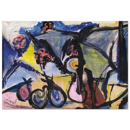 Abstract Still Life - 1950 - Walasse Ting Brushed Aluminum Print - 70x100 cm / 28x40 inches | Walasse Ting Aluminum Print | Walasse Ting Prints