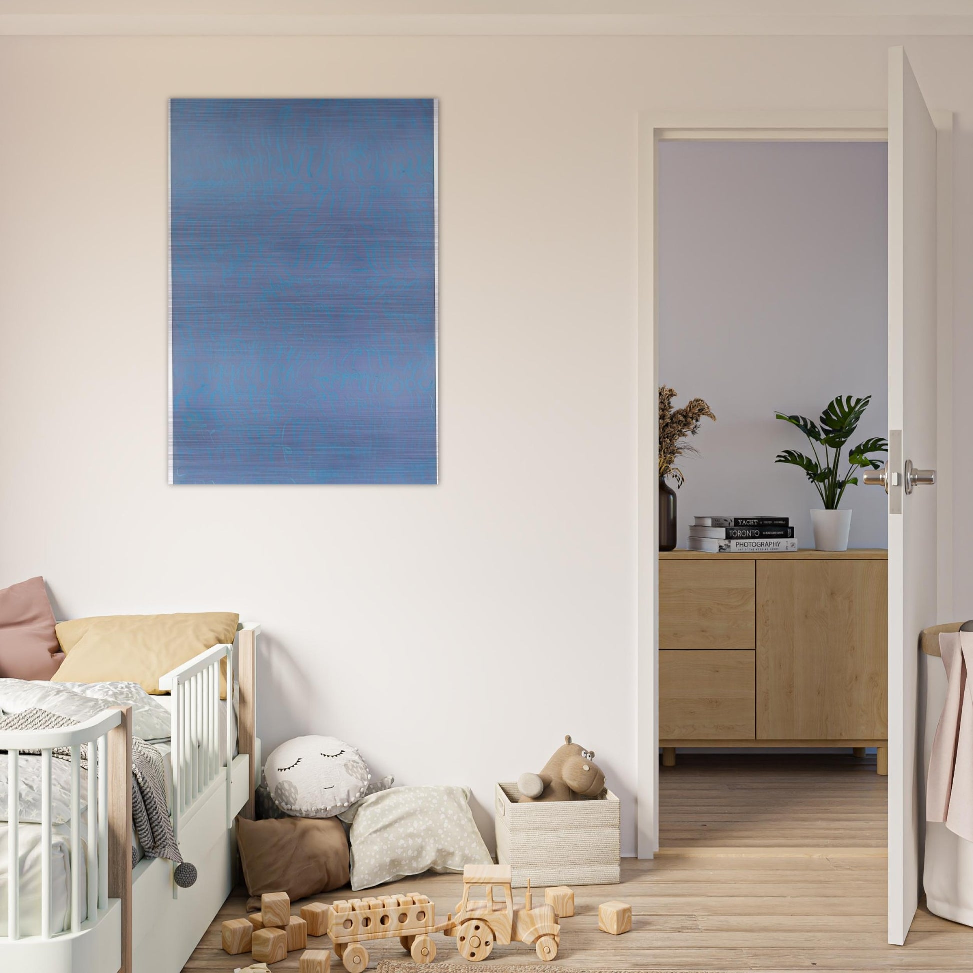 Azzurro turchese - 1964 - Carla Accardi Brushed Aluminum Print - 70x100 cm / 28x40 inches | Carla Accardi Aluminum Print | Carla Accardi Prints