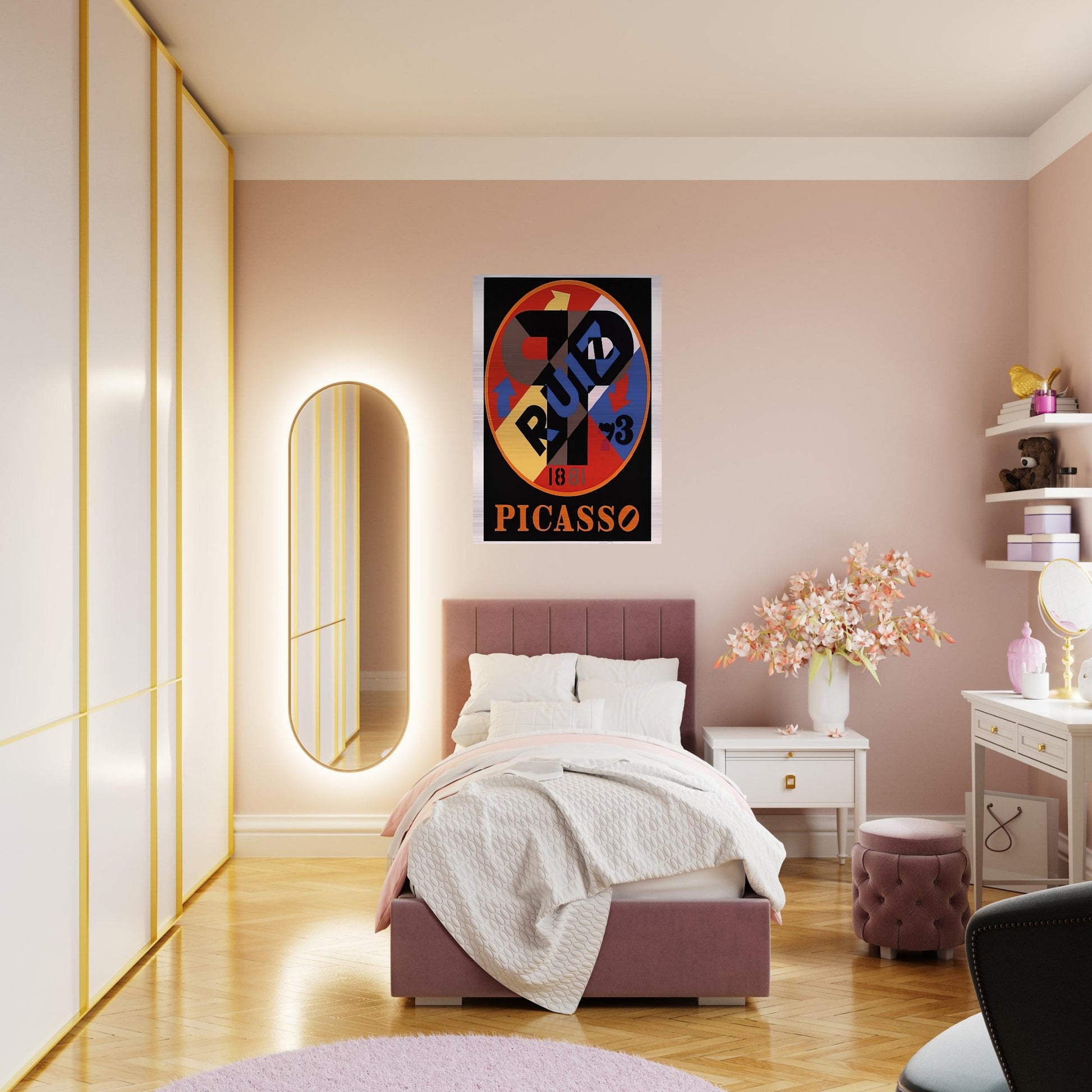 Picasso, The American Dream - Robert Indiana Brushed Aluminum Print - 70x100 cm / 28x40 inches | Robert Indiana Aluminum Print | Robert Indiana Prints