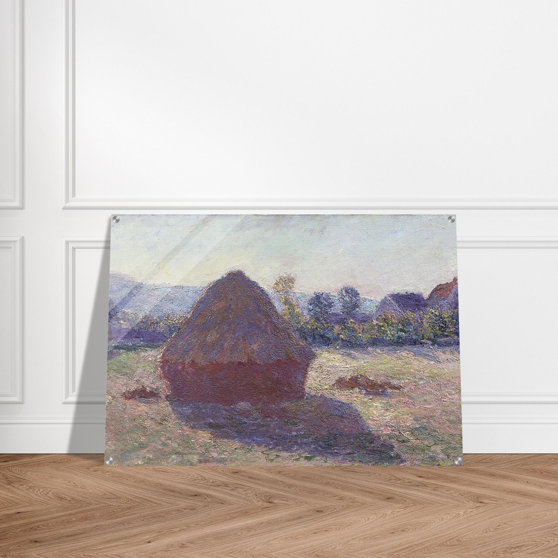 A Haystack in the Evening Sun - claude monet Acrylic Print - 70x100 cm / 28x40″ inches