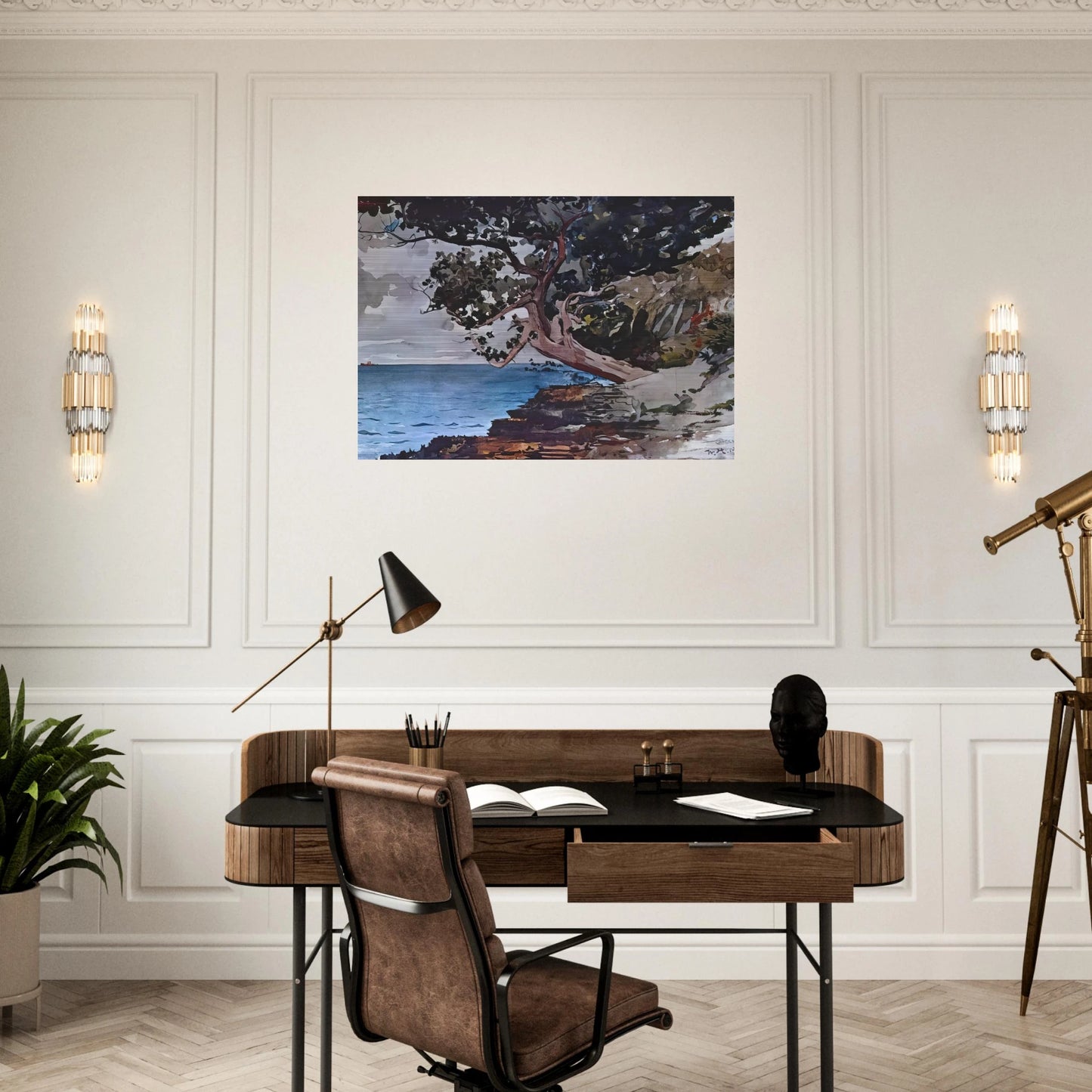 NORTH ROAD BERMUDA - Winslow Homer Brushed Aluminum Print - 70x100 cm / 28x40 inches | Winslow Homer Aluminum Print | Winslow Homer Prints