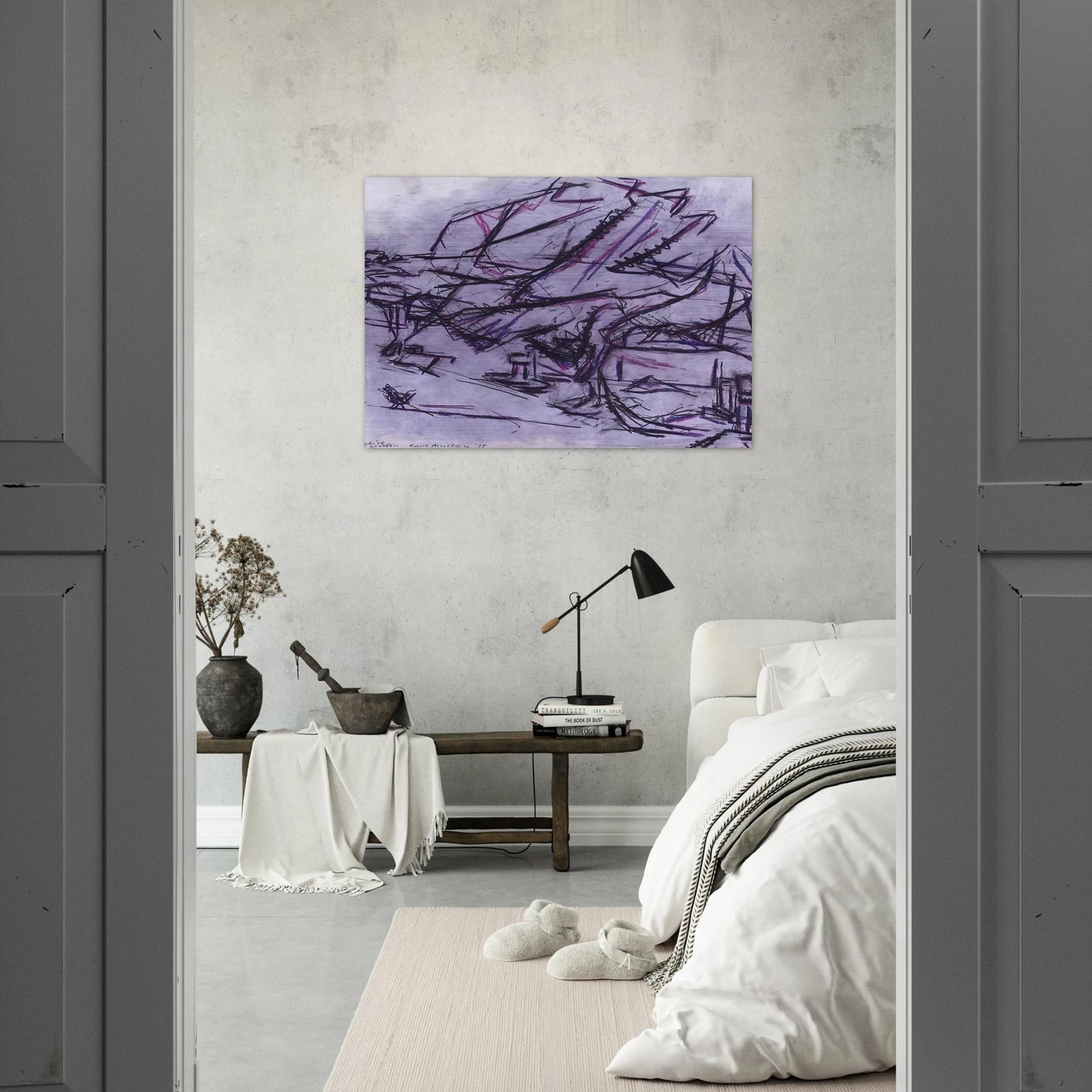 TREE AT TRETIRE - Frank Auerbach Brushed Aluminum Print - 70x100 cm / 28x40 inches | Frank Auerbach Aluminum Print | Frank Auerbach Prints