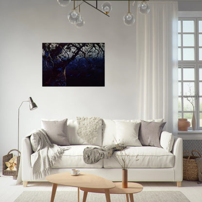 Jewel Tree - Eyvind Earle Brushed Aluminum Print - 70x100 cm / 28x40 inches | Eyvind Earle Aluminum Print | Eyvind Earle Prints