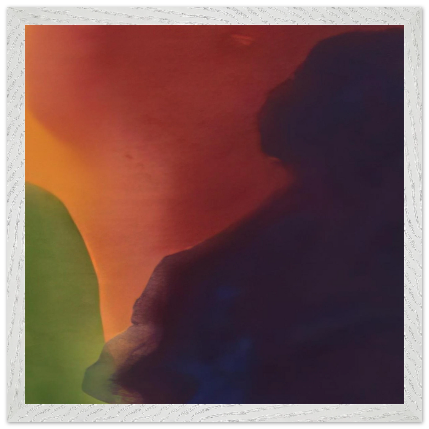 Helen Frankenthaler - Blue Atmosphere III - 1963 Wall art - 28x43  cm / XL (11x17 inches) - Premium Wooden Framed Poster With Fine Art Paper-canvas - Wood frame