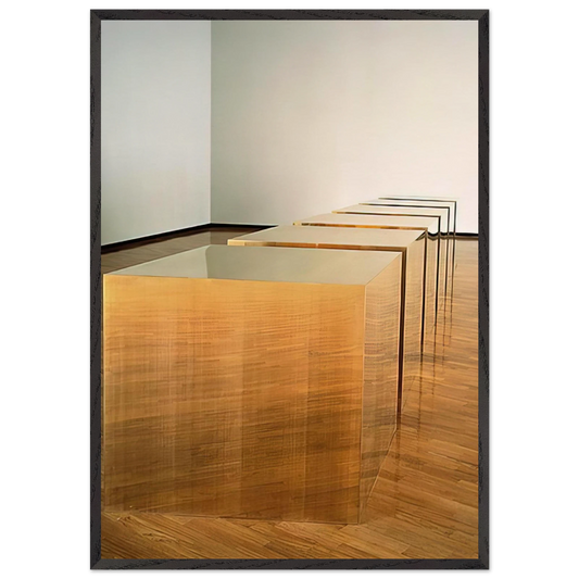 Untitled Six Boxes - 1974 - Donald Judd 70x100 cm / 28x40 inches Framed Art Print – Black Wooden Frame