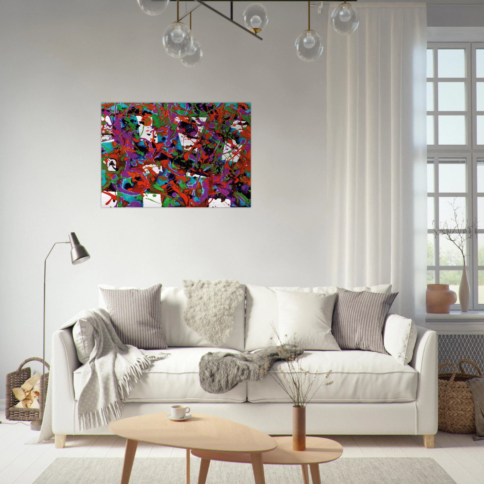 Untitled  SFP94-23  SF94-036  - Sam Francis Brushed Aluminum Print - 70x100 cm / 28x40 inches | Sam Francis Aluminum Print | Sam Francis Prints